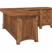 Manitoba Corner and Return Desk with Hutch 79" - Image 2