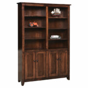 Modern Mission Bookcase with Doors