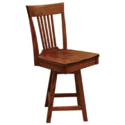 OW Shaker 5 Slat 24" Swivel Bar Chair