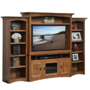 Liberty Mission Entertainment Center With Open Bookcases