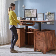 Boulder Creek Sit To Stand Curved Top Desk - Image 2