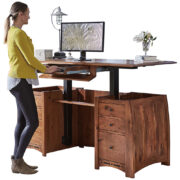 Boulder Creek Sit To Stand Curved Top Desk