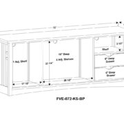 Kascade Media Stand - 72"W - Image 2