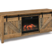 Houston Media Stand With Fireplace