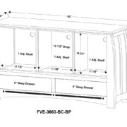 Boulder Creek Media Stand - 63"W - Image 2