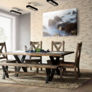 Live Edge Rough Sawn Table With El Dorado Base - Image 3