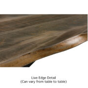 Live Edge Rough Sawn Table With El Dorado Base - Image 2