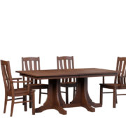 Mission Double Pedestal Table - Image 2