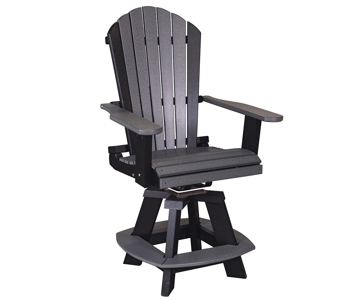 Round Adirondack Counter Height Swivel Chair