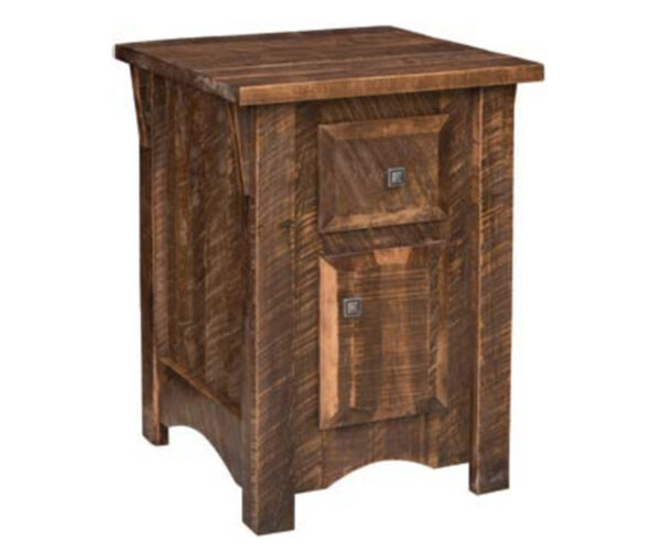 Rough Cut Maplewood 1 Drawer 1 Door Nightstand