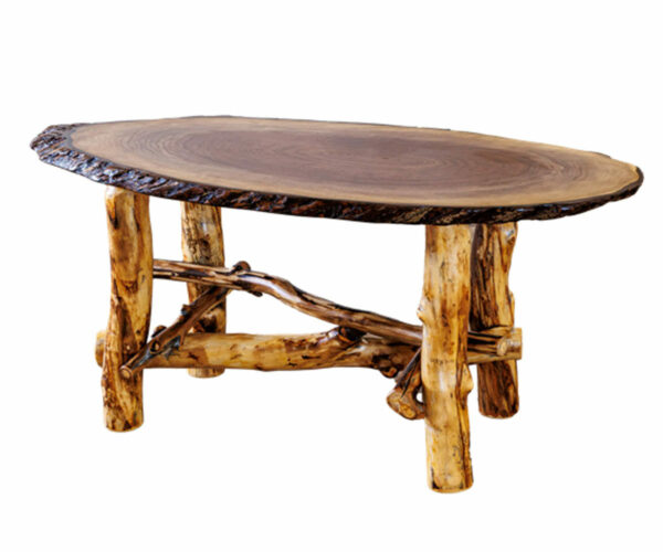 Oval Walnut Pando Coffee Table