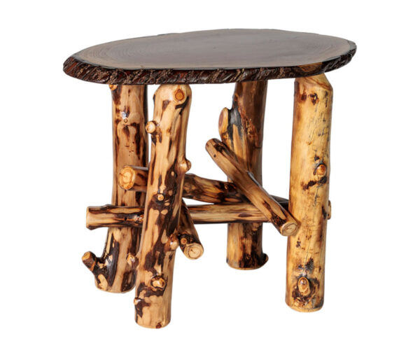 Oval Walnut Pando End Table