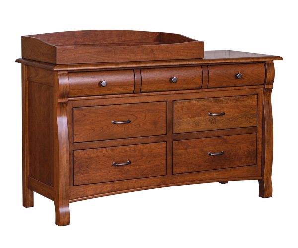 Castlebury 7 Drawer Dresser With  Changing Box Top Option