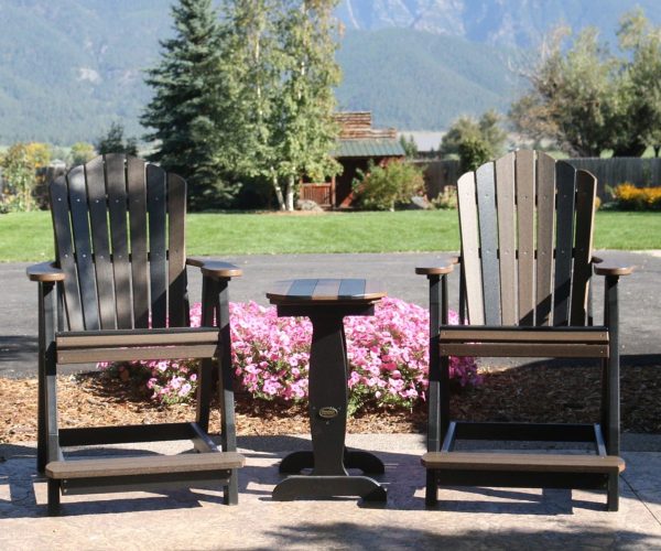 Stationary 2' Balcony Chair Set with End Table